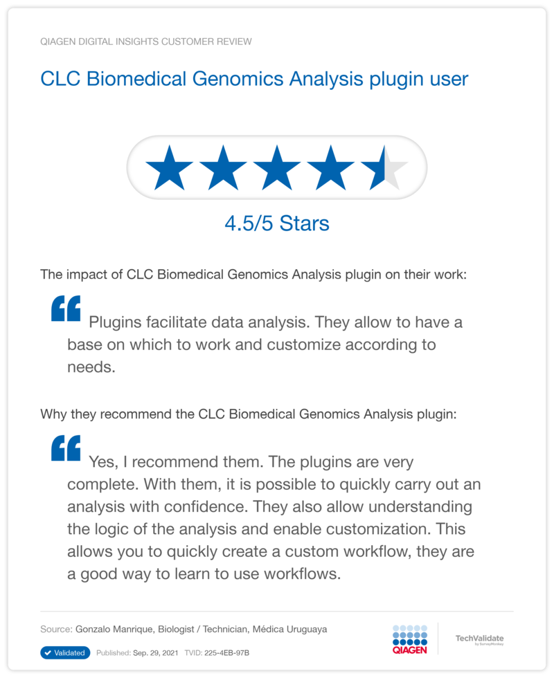 CLC Biomedical Genomics Analysis plugin user