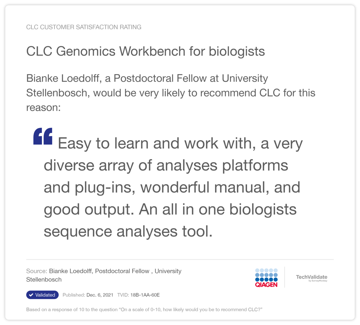 CLC Genomics Workbench for biologists