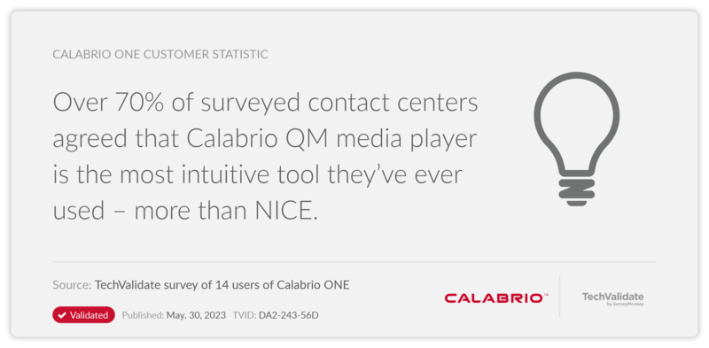 Calabrio ONE Customer Statistic