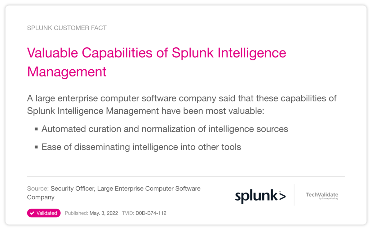 Valuable Capabilities of Splunk Intelligence Management