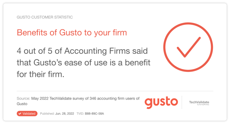 Benefits  of Gusto to your firm