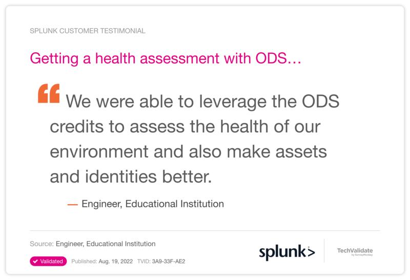 Getting a health assessment with ODS...