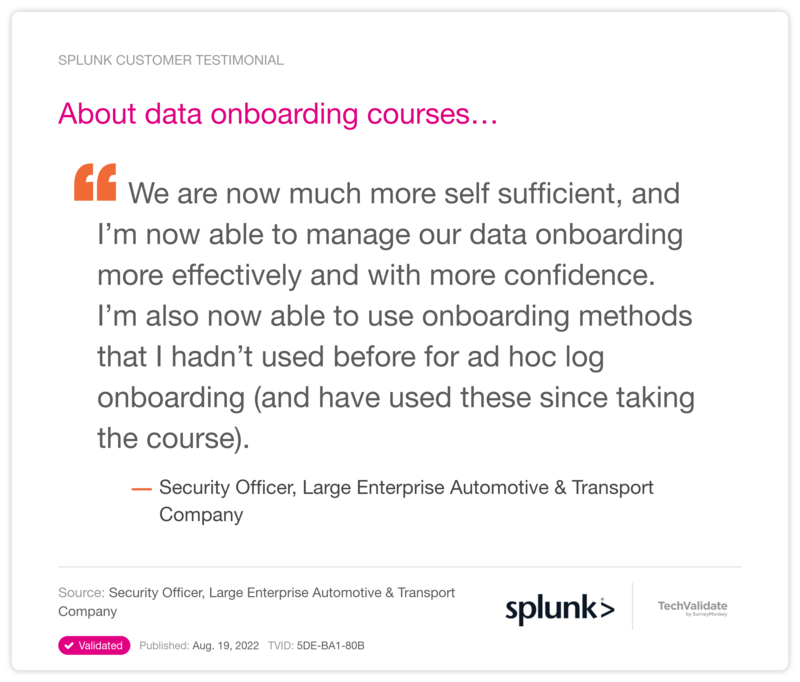 About data onboarding courses...