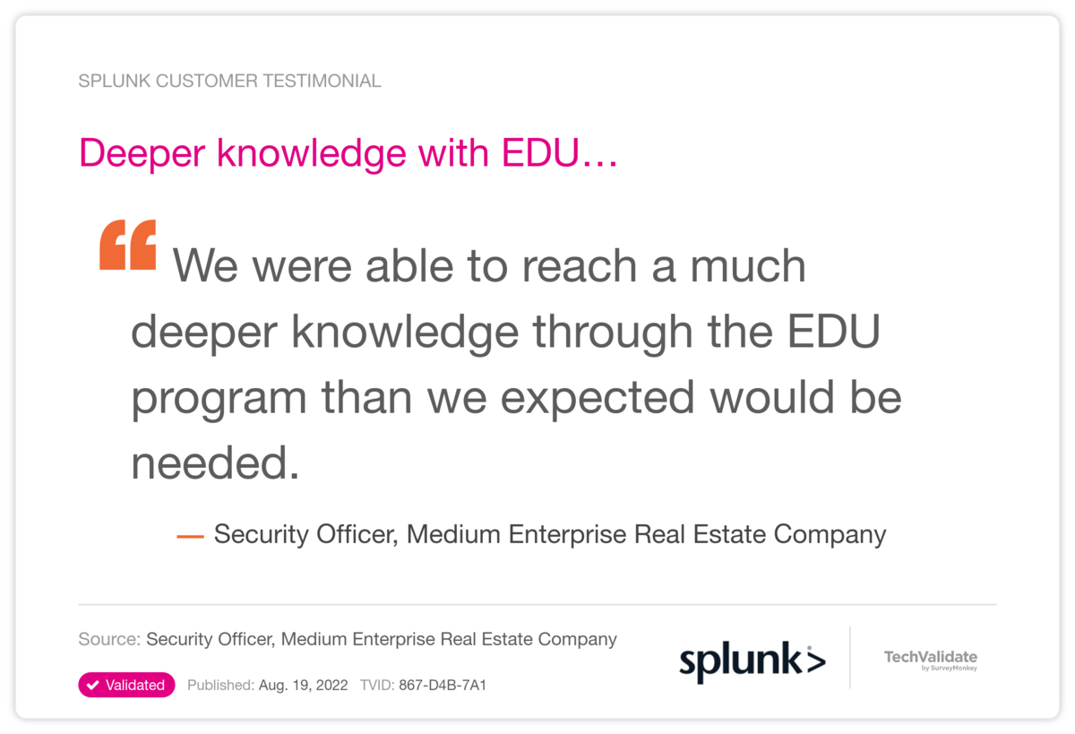 Deeper knowledge with EDU...