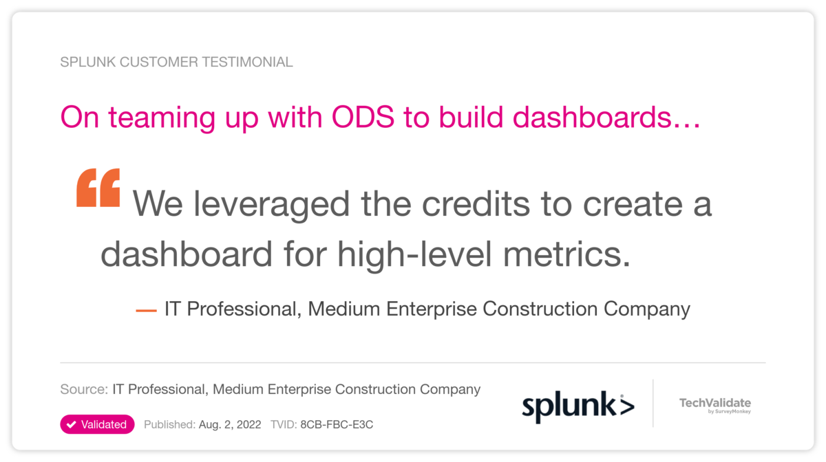On teaming up with ODS to build dashboards...