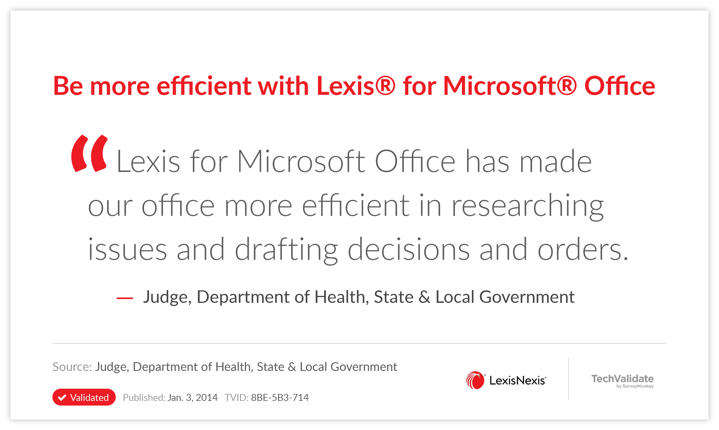 Be more efficient with Lexis® for Microsoft® Office