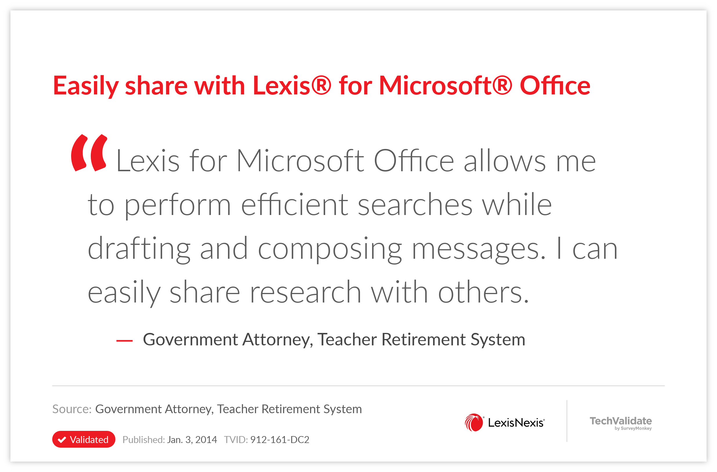 Easily share with Lexis® for Microsoft® Office