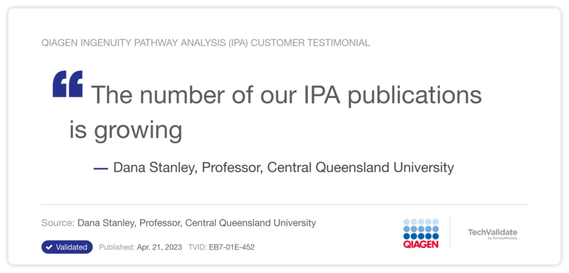 QIAGEN Ingenuity Pathway Analysis (IPA) Customer Testimonial