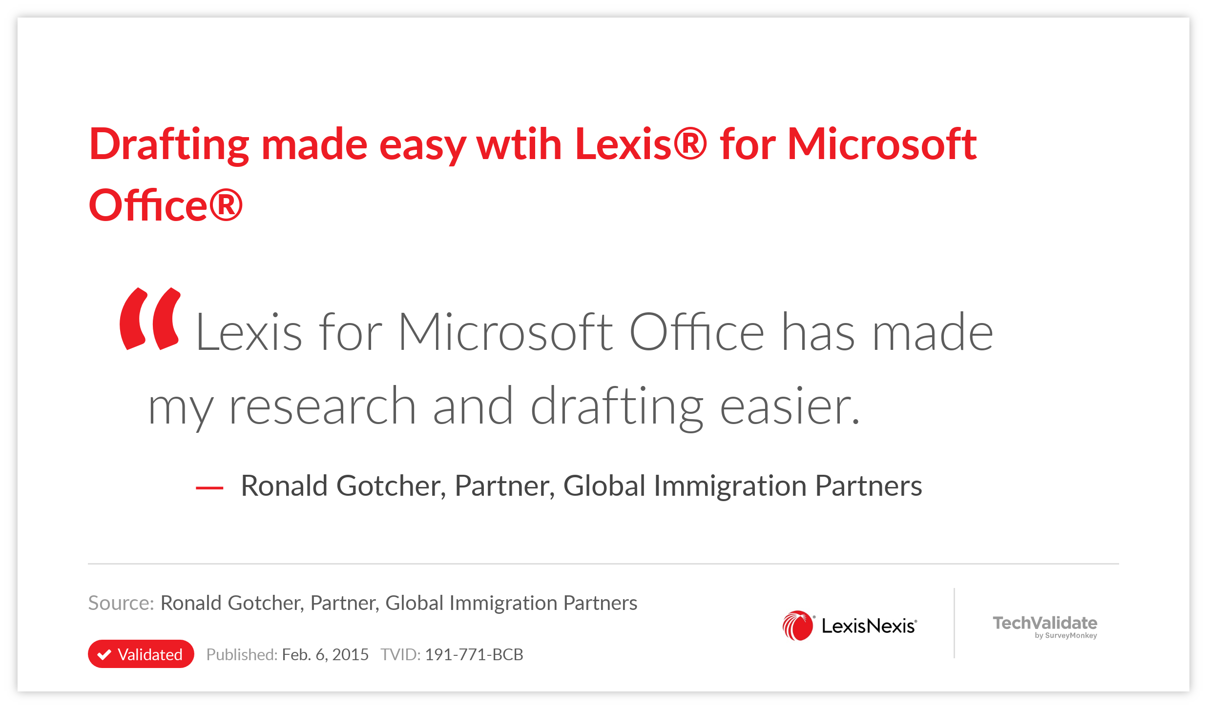 Drafting made easy wtih Lexis® for Microsoft Office®