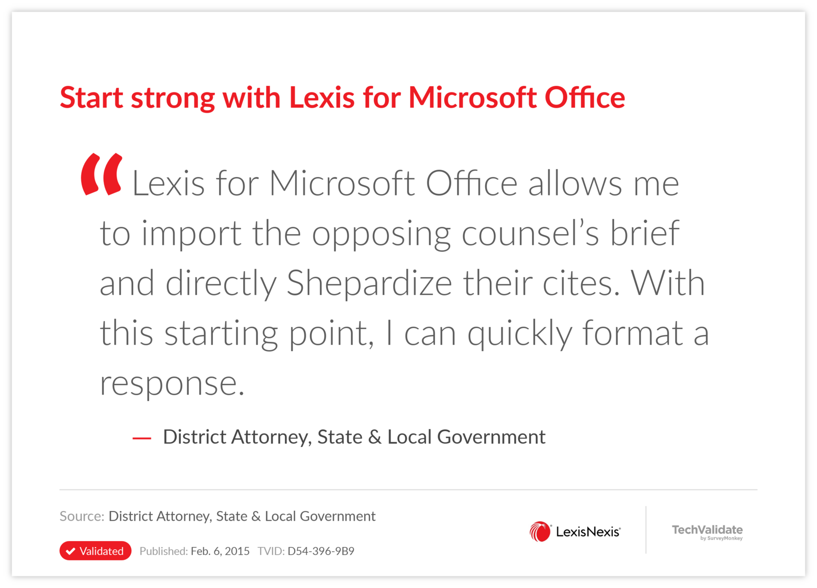 Start strong with Lexis for Microsoft Office