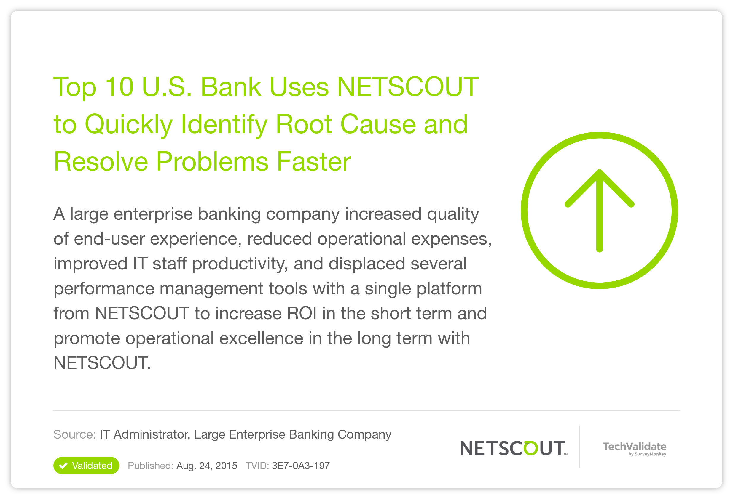 Top 10 U.S. Bank Uses NETSCOUT to Quickly Identify Root Cause and Resolve Problems Faster