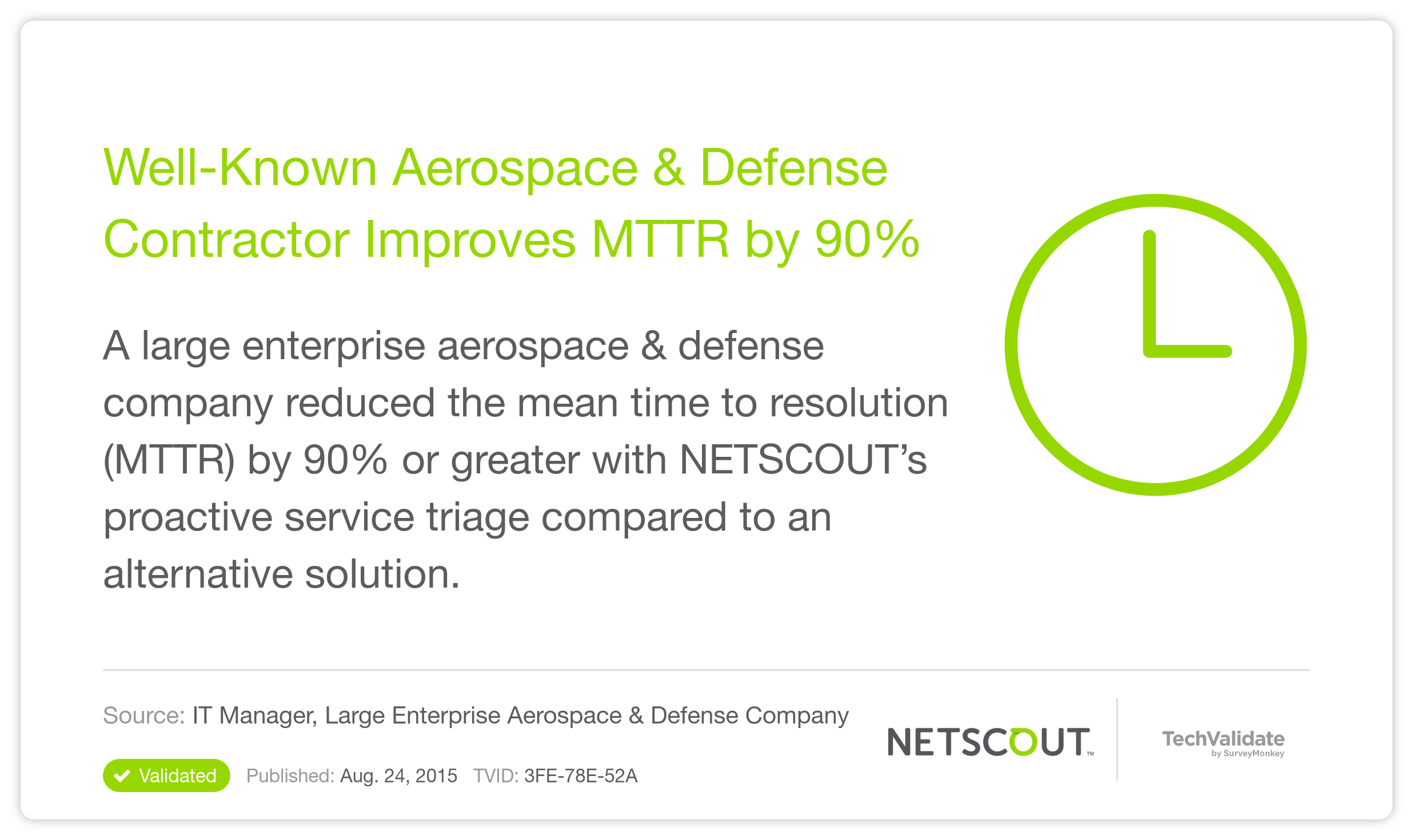Well-Known Aerospace & Defense Contractor Improves MTTR by 90%