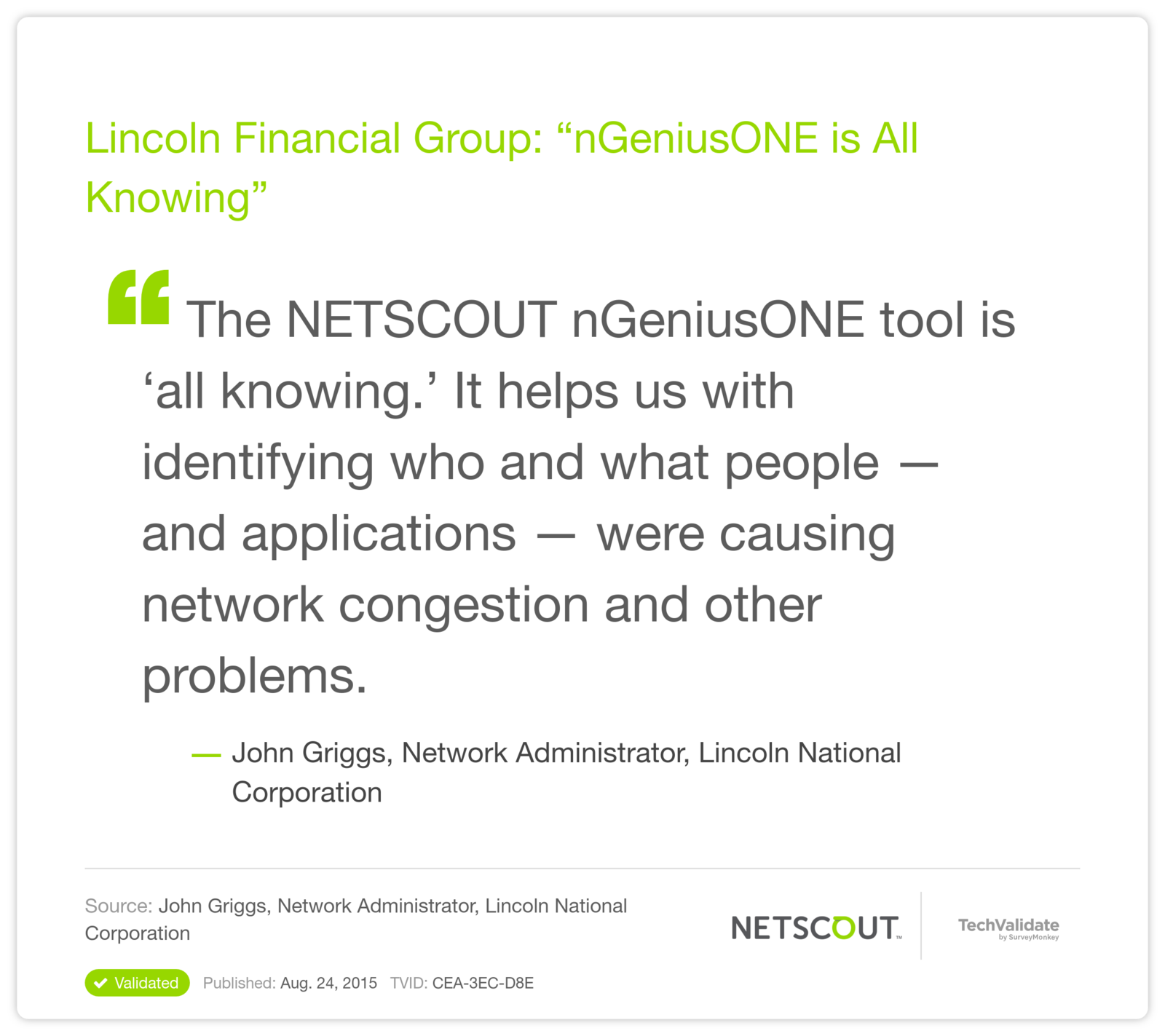 Lincoln Financial Group: "nGeniusONE is All Knowing"