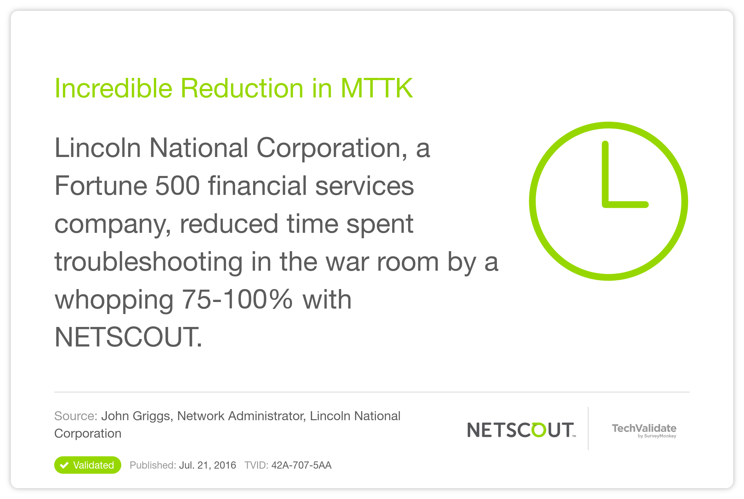 Incredible Reduction in MTTK