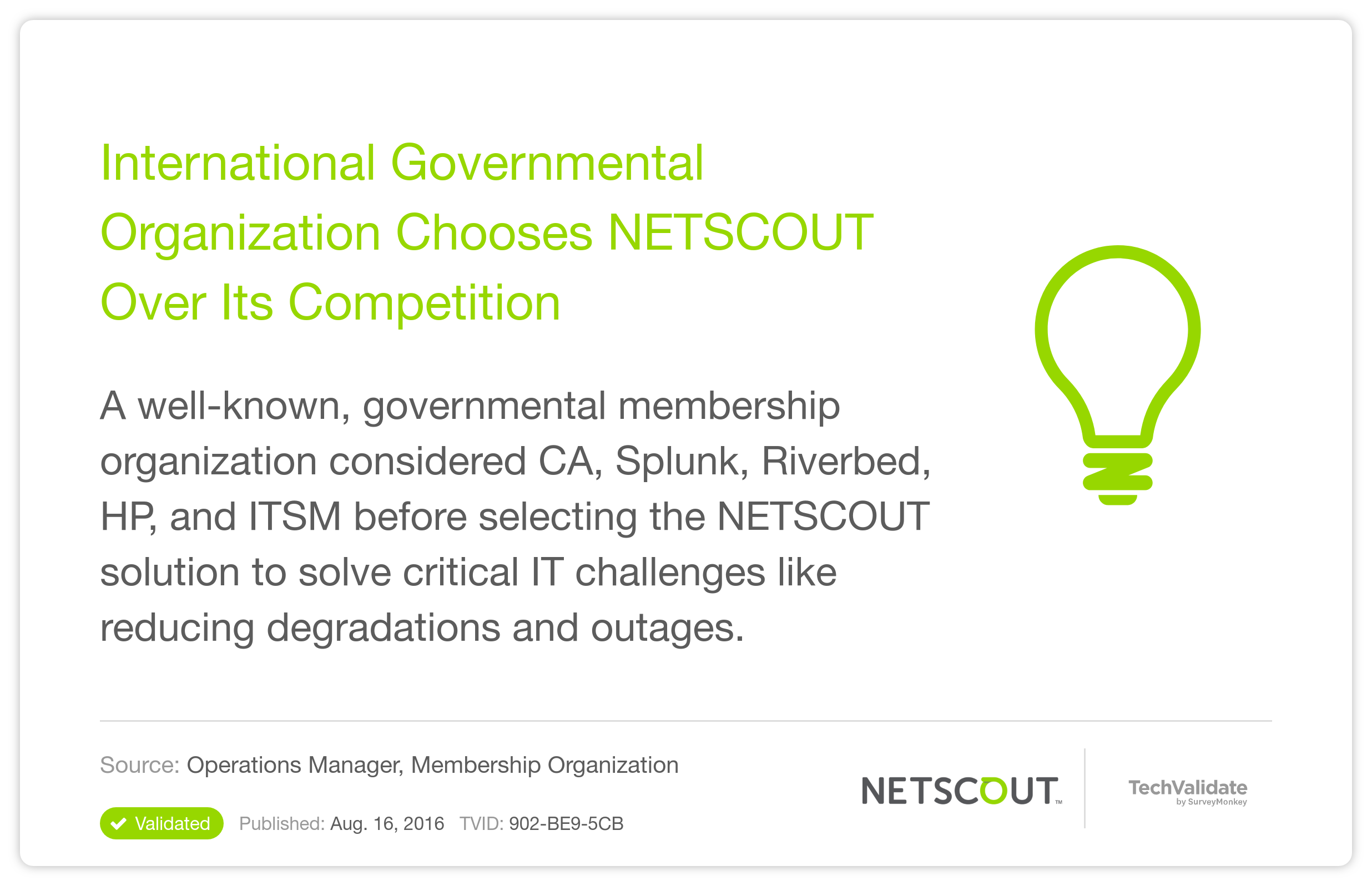 International Governmental Organization Chooses NETSCOUT Over Its Competition