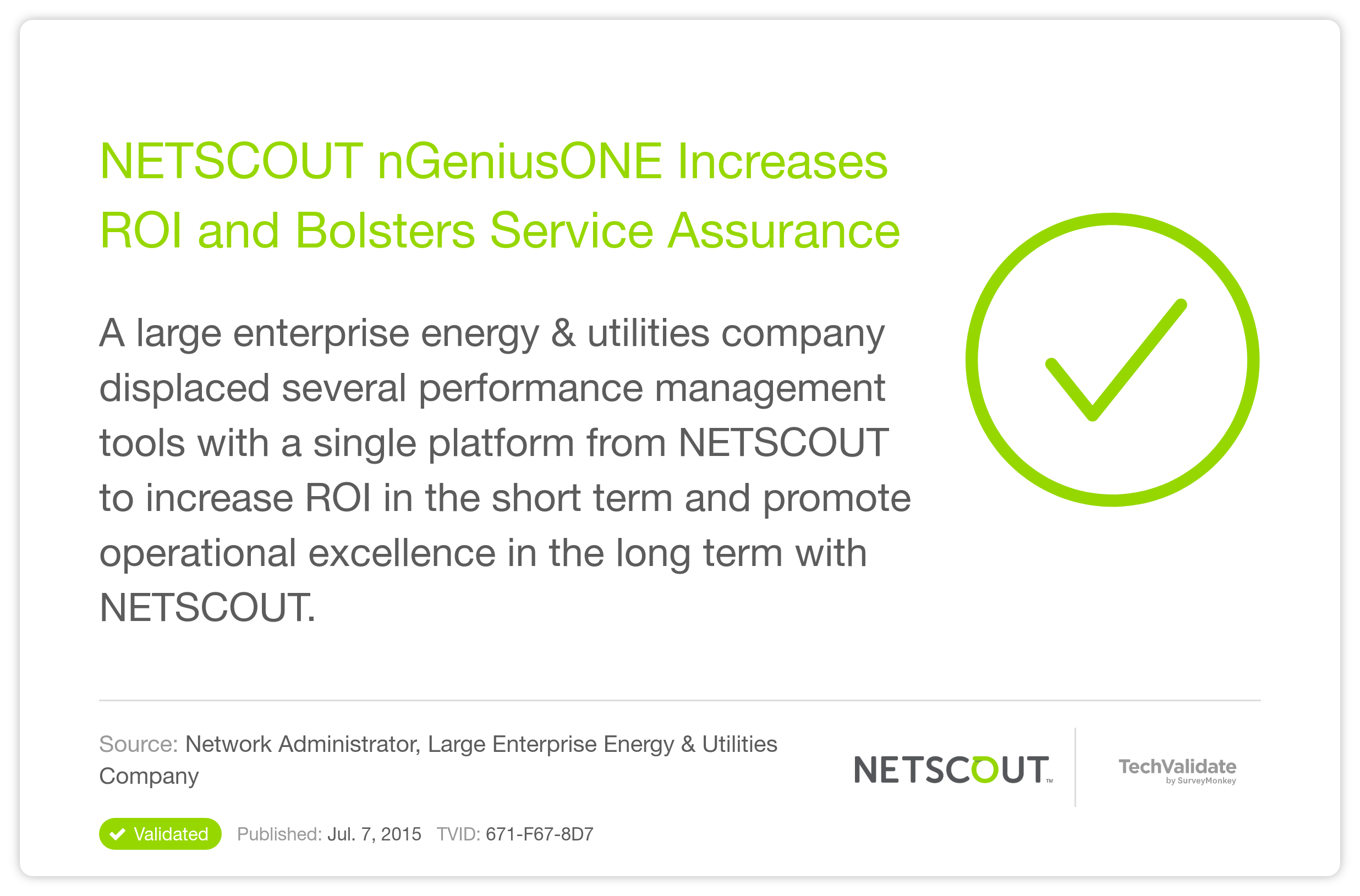 NETSCOUT nGeniusONE Increases ROI and Bolsters Service Assurance