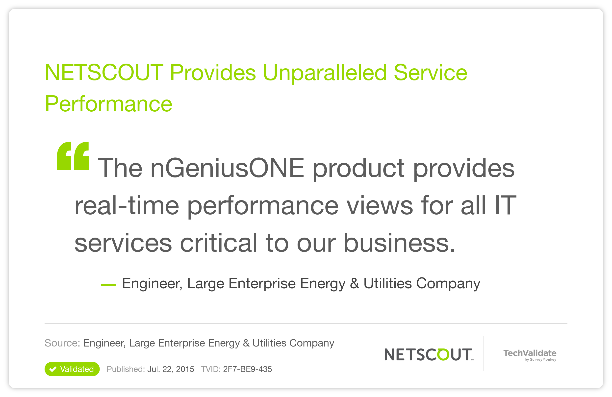 NETSCOUT Provides Unparalleled Service Performance