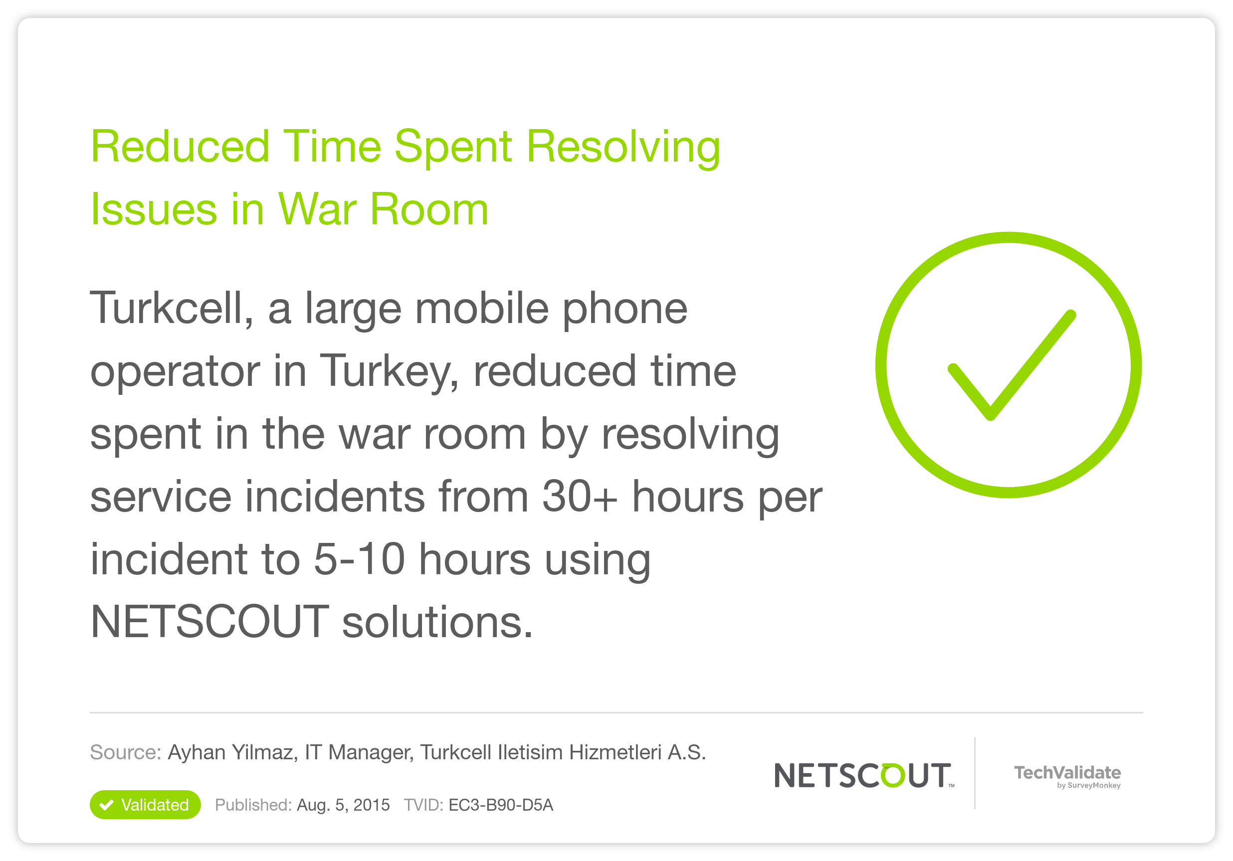 Reduced Time Spent Resolving Issues in War Room