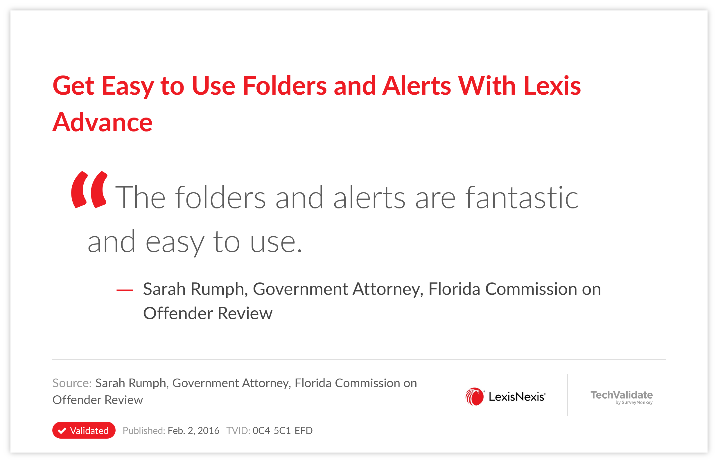 Get Easy to Use Folders and Alerts  With Lexis Advance