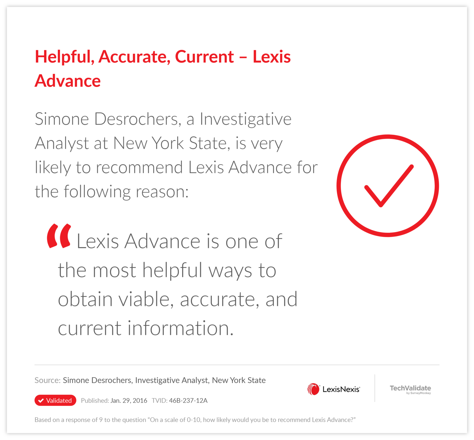 Helpful, Accurate, Current-Lexis Advance