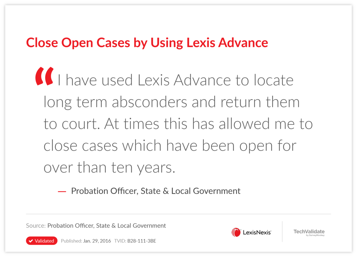 Close Open Cases by Using Lexis Advance