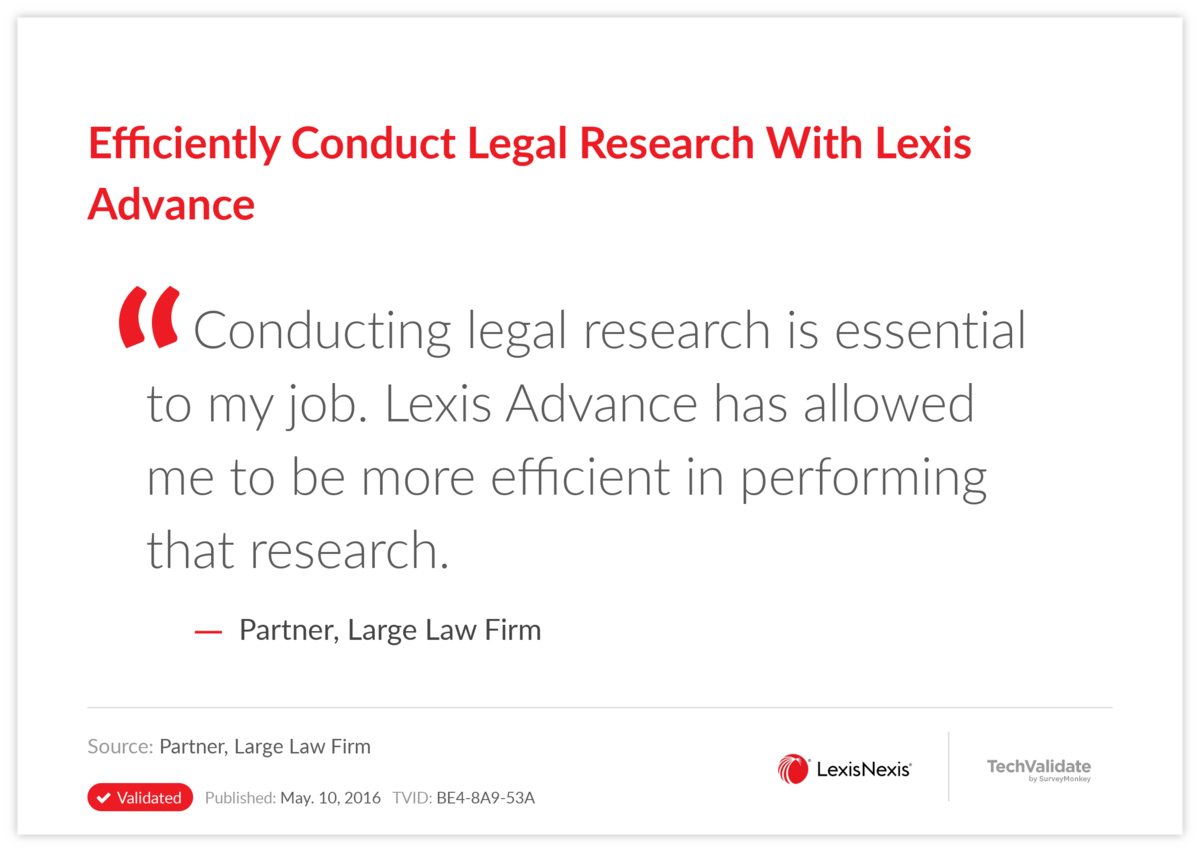 Efficiently Conduct Legal Research With Lexis Advance