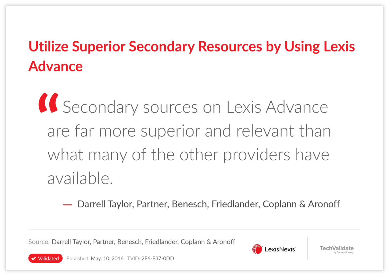 Utilize Superior Secondary Resources by Using Lexis Advance