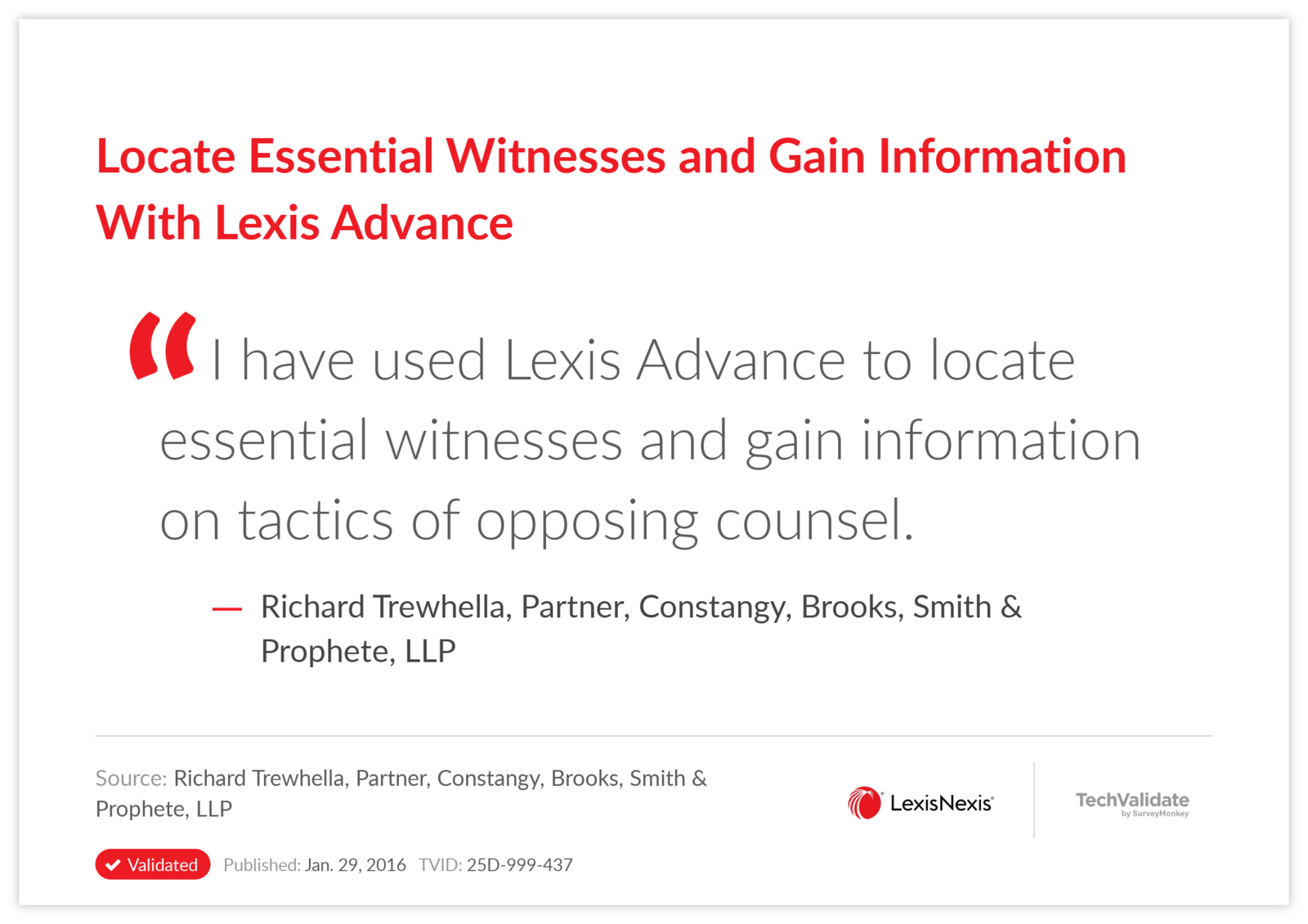Locate Essential Witnesses and Gain Information With Lexis Advance