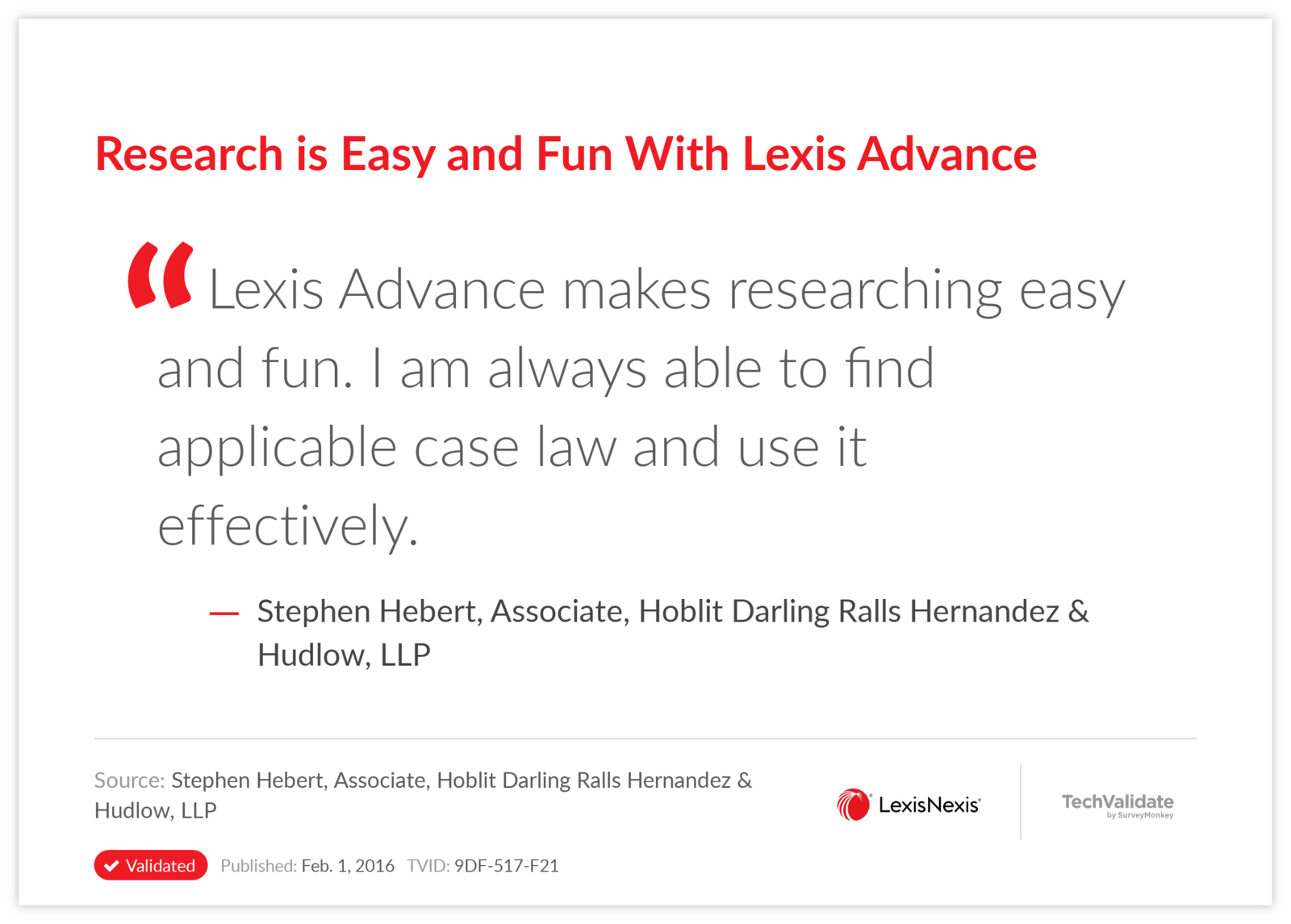 Research is Easy and Fun With Lexis Advance