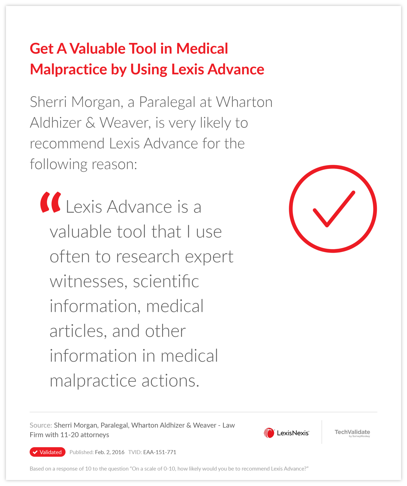 Get A Valuable Tool in Medical Malpractice by Using Lexis Advance