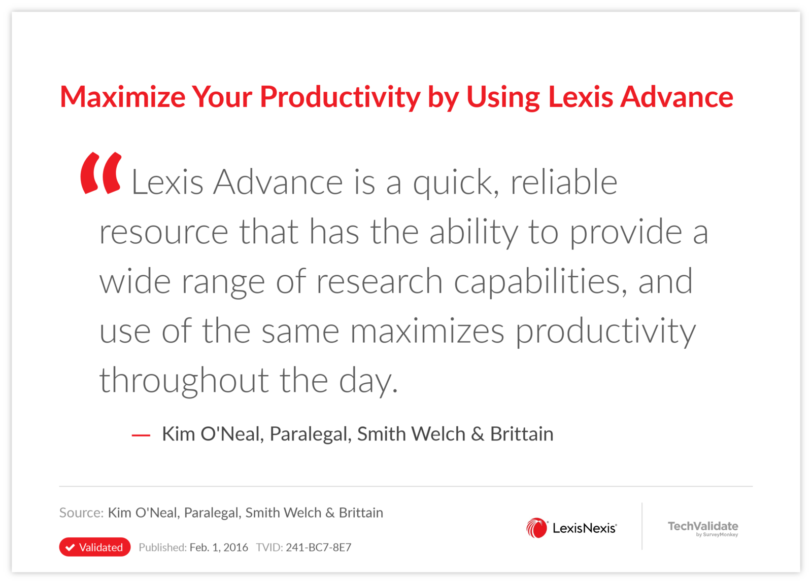 Maximize Your Productivity by Using Lexis Advance
