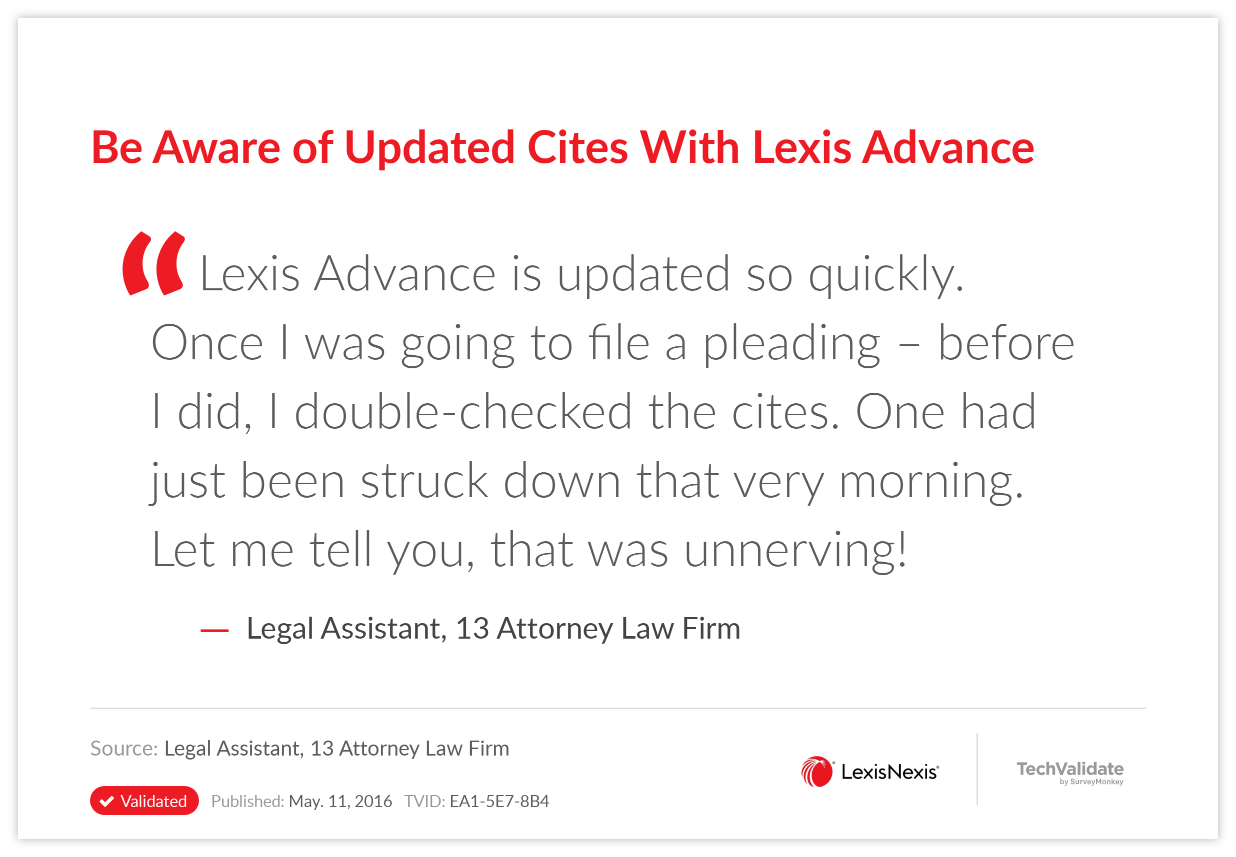 Be Aware of Updated Cites With Lexis Advance
