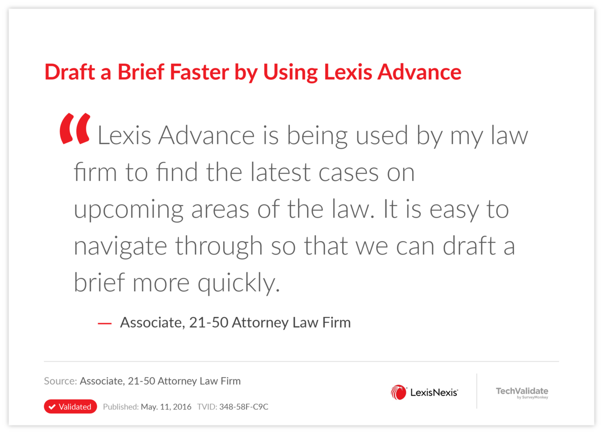 Draft a Brief Faster by Using Lexis Advance