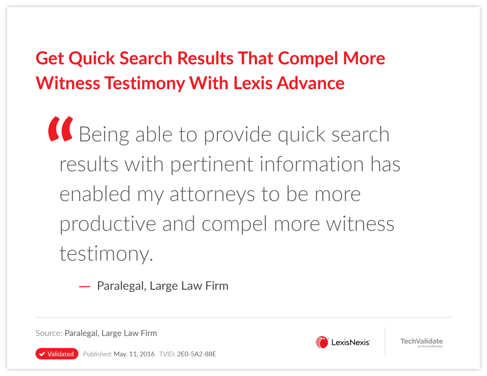 Get Quick Search Results That Compel More Witness Testimony With Lexis Advance