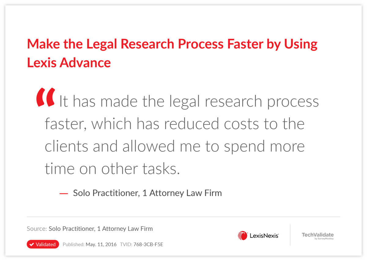 Make the Legal Research Process Faster by Using Lexis Advance