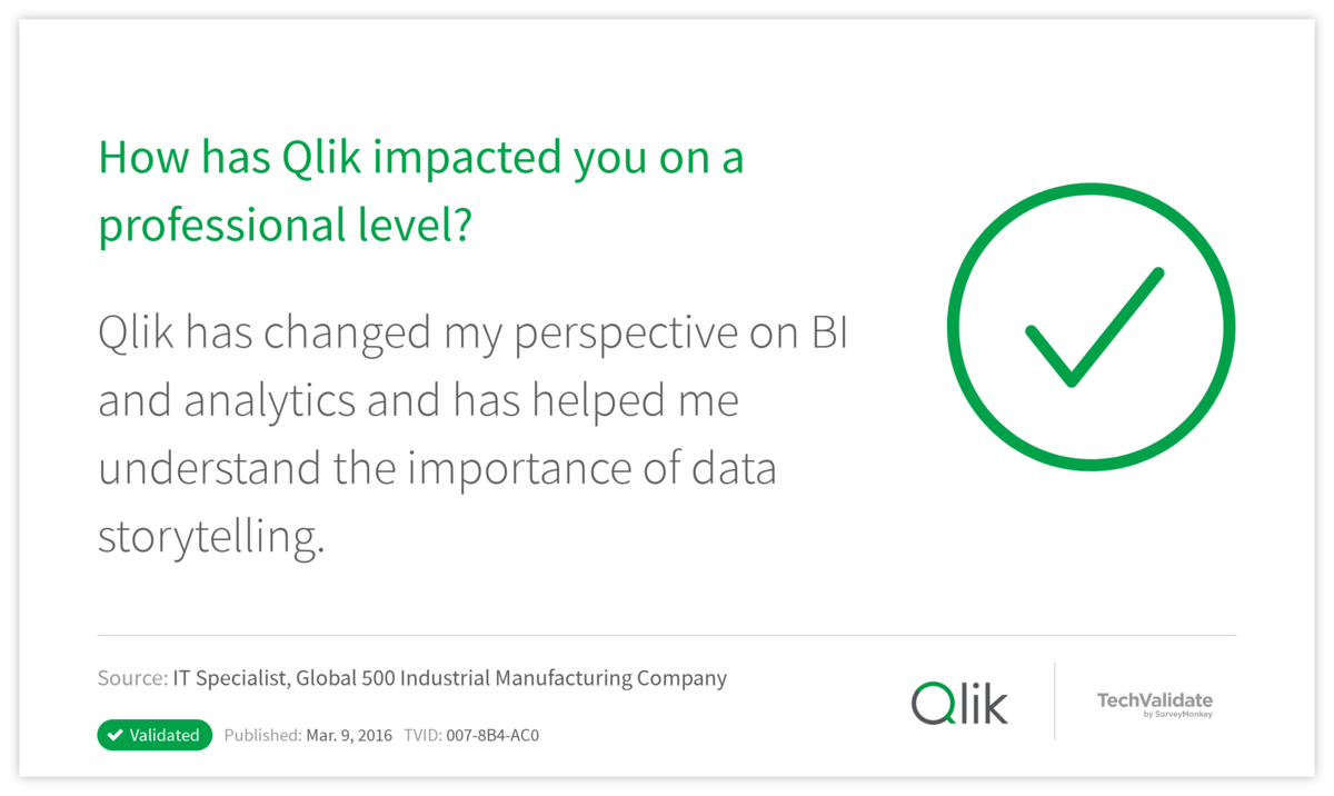 How has Qlik impacted you on a professional level?
