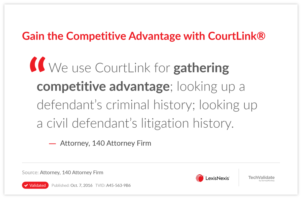 Gain the Competitive Advantage with CourtLink(R)