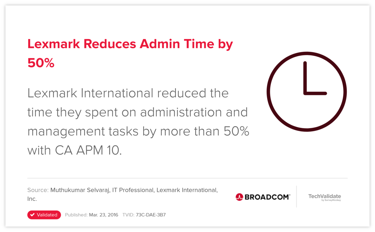 Lexmark Reduces Admin Time by 50%