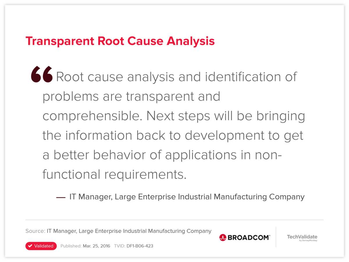 Transparent Root Cause Analysis