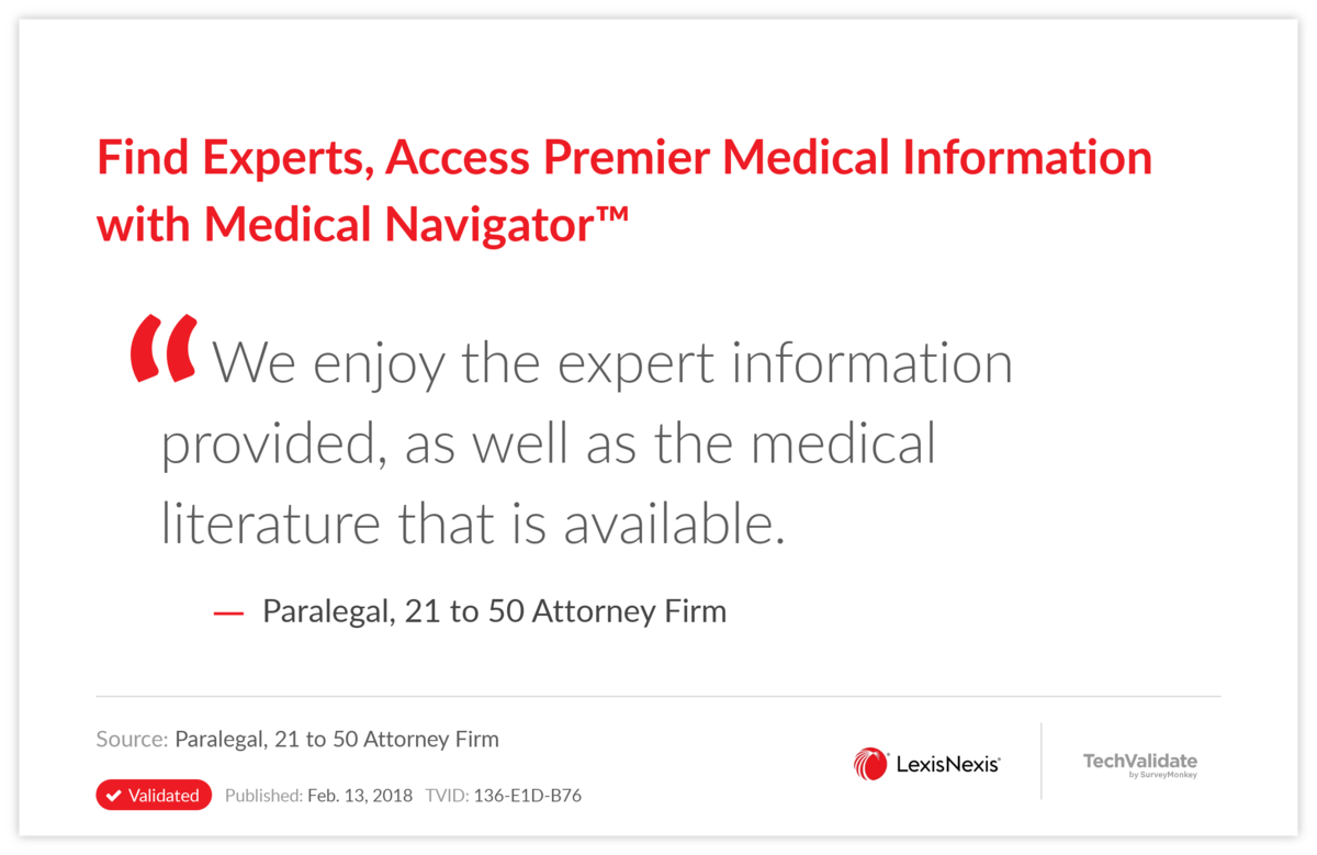 Find Experts, Access Premier Medical Information with Medical Navigator(TM)