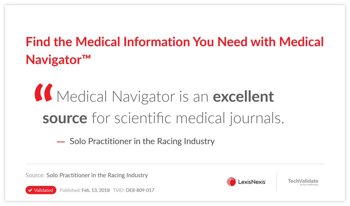 Find the Medical Information You Need with Medical Navigator(TM)