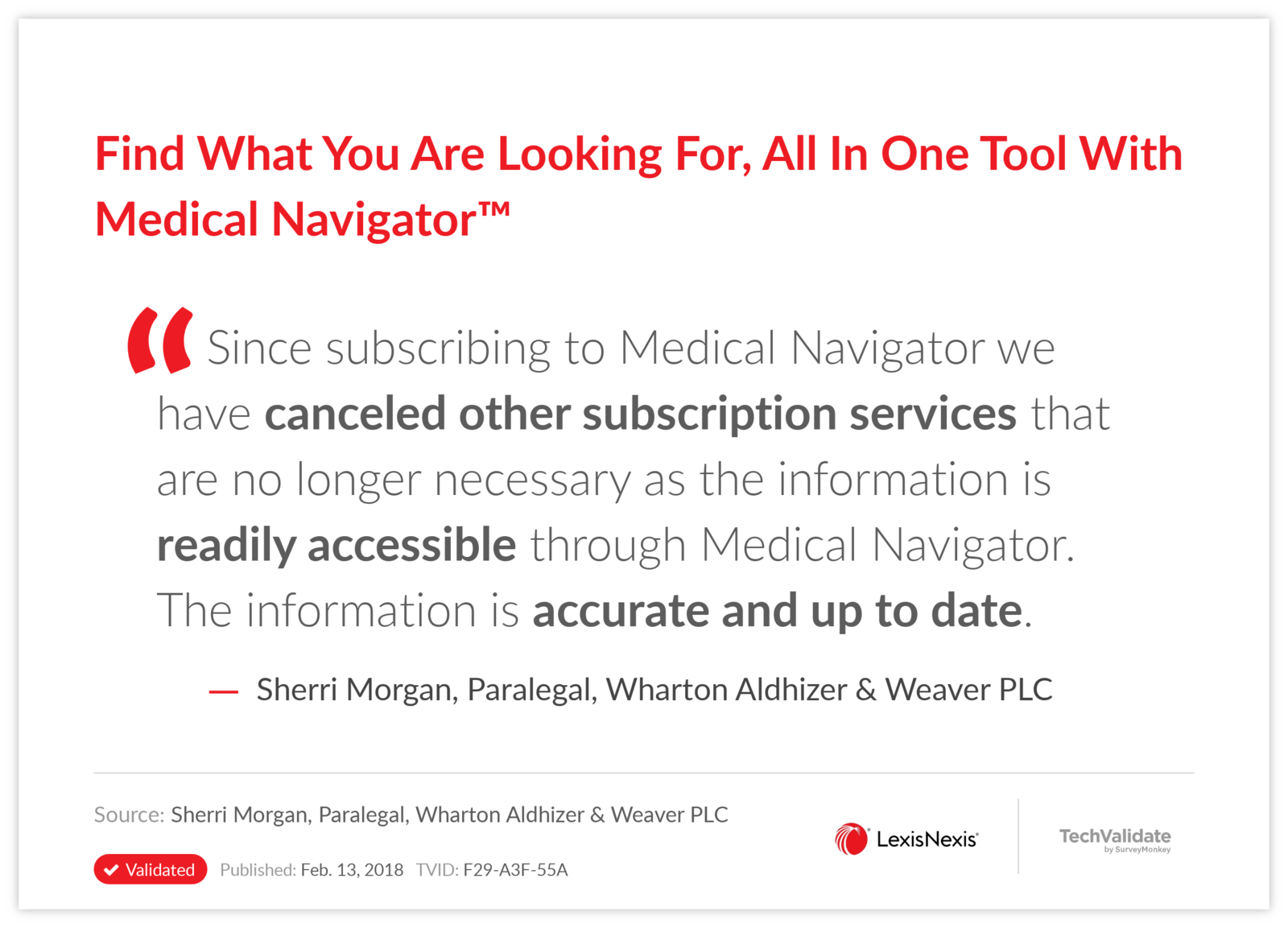 Find What You Are Looking For, All In One Tool With Medical Navigator(TM)