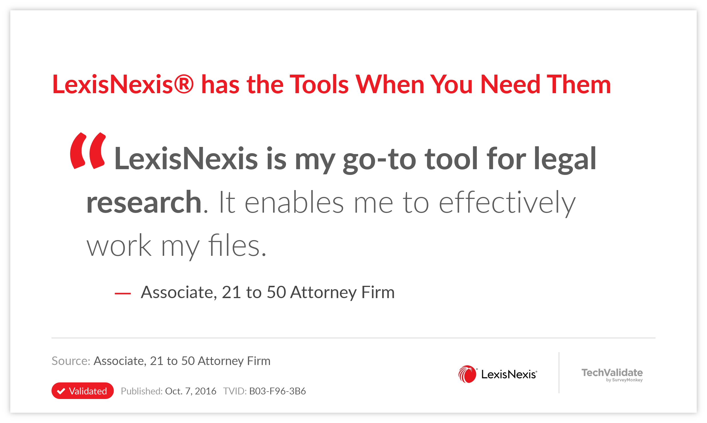LexisNexis® has the Tools When You Need Them