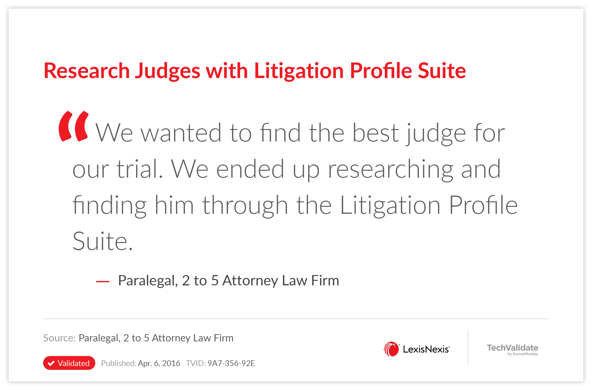 Research Judges with Litigation Profile Suite