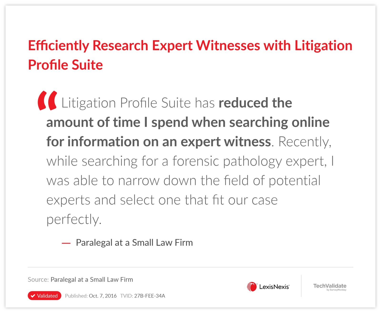 Efficiently Research Expert Witnesses with Litigation Profile Suite