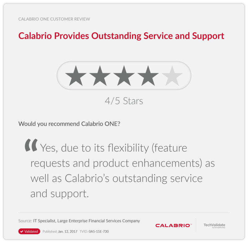 Calabrio Provides Outstanding Service and Support