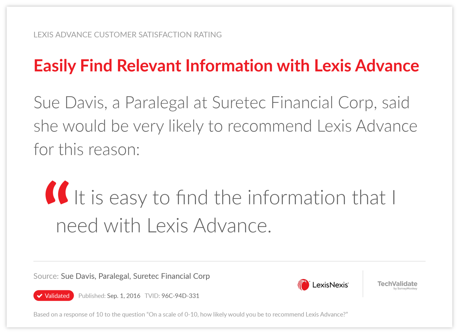 Easily Find Relevant Information with Lexis Advance
