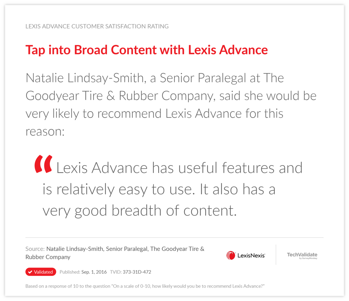 Tap into Broad Content with Lexis Advance