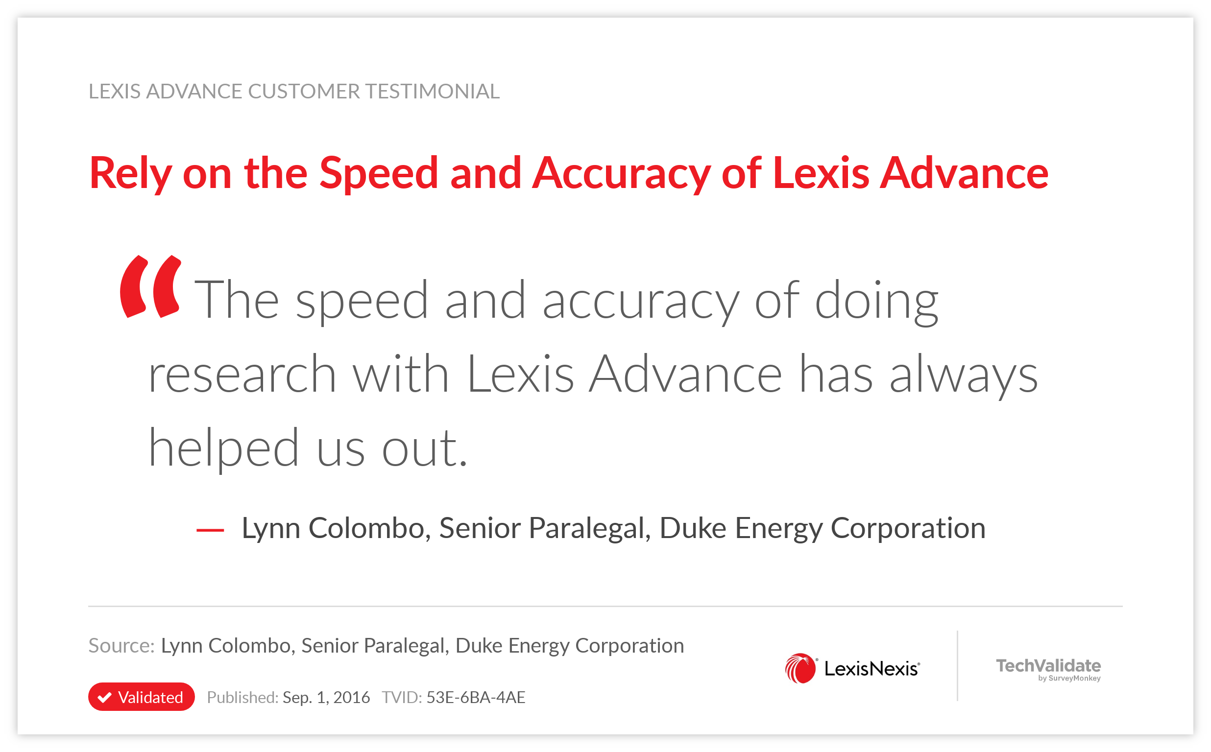 Rely on the Speed and Accuracy of Lexis Advance