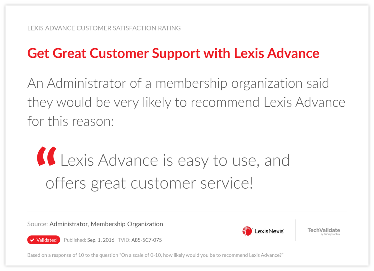 Get Great Customer Support with Lexis Advance